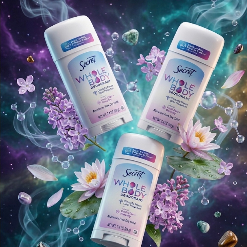 3X Whole Body Deodorant Stick — Lavender Scent, Light Purple
